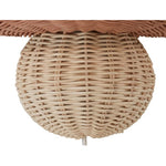 Détail du rotin bambou lampe champignon
