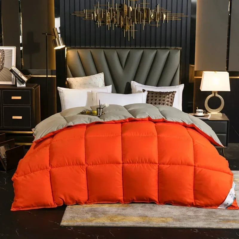 Couette d'hiver matelassée duvet d'oie violette