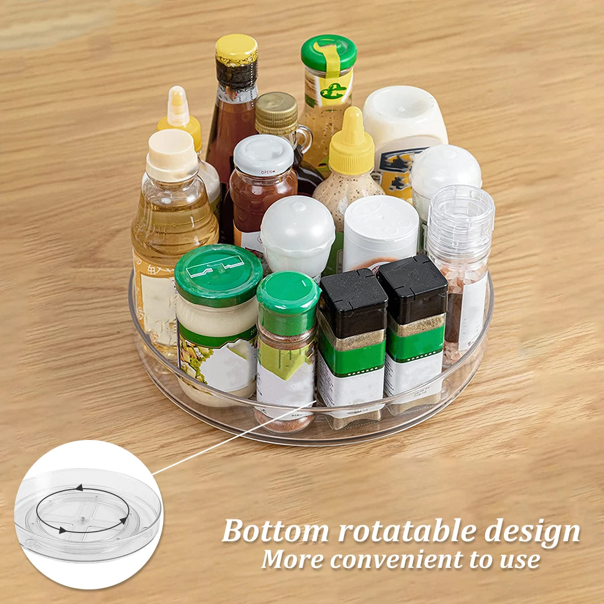 Plateau tournant noir cuisine design moderne