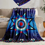 Couvre-lit tribal sud-ouest étoiles turquoise
