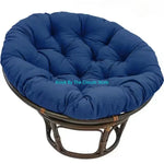 Coussin pouf de sol rond bleu