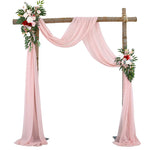 Rideau en mousseline de soie blanc pour décoration de mariage