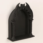 Détail motif crâne niche murale noire