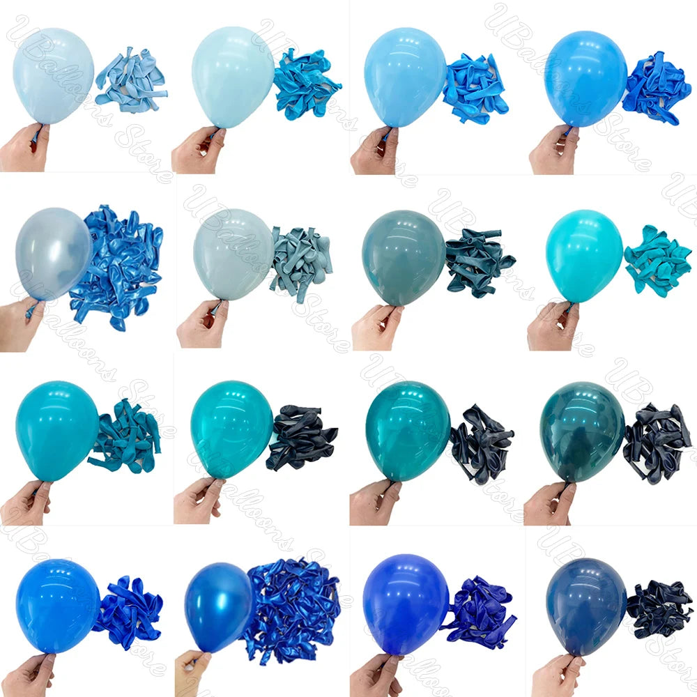 Ballons bleus anniversaire latex 5 pouces