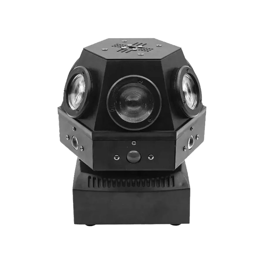Lampe champignon disco effet laser dans un salon