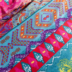 Détail du tissu sergé de la housse de couette ethnique