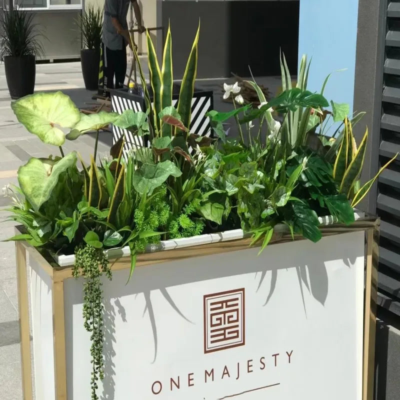 Fausse plante bonsaï bambou vue de côté