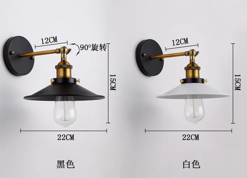 Ambiance loft industriel créée par la lampe de chevet en fer avec éclairage doux