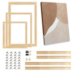 Cadre photo mural en bois naturel 40x80 cm vue de face