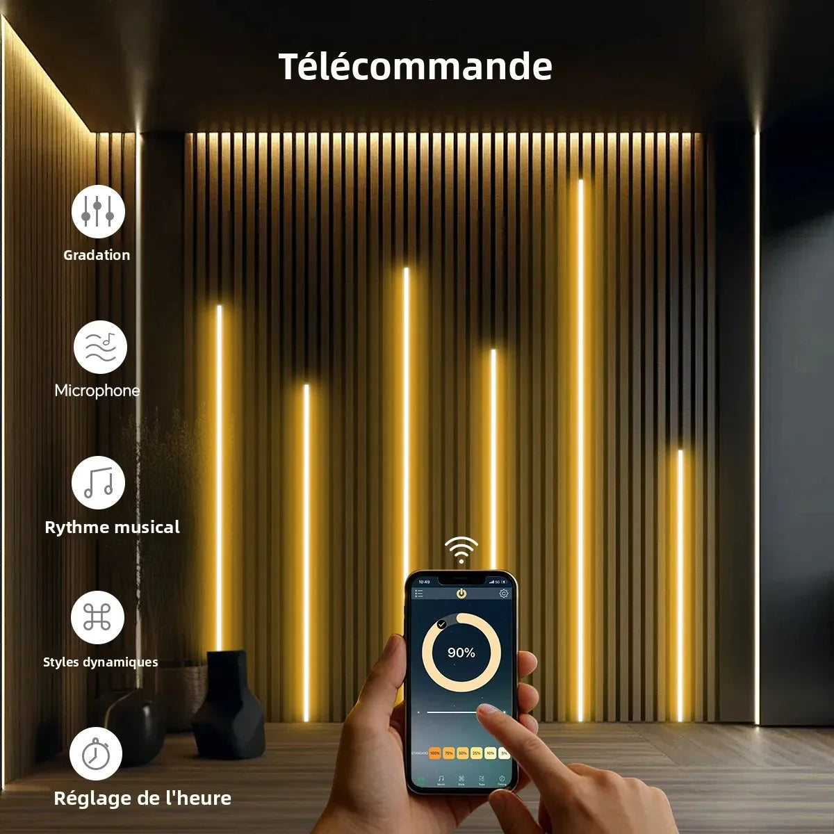 Ruban LED néon découpable avec contrôleur