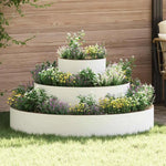 Cache-pot de jardin blanc 120x120x20 cm en acier design moderne