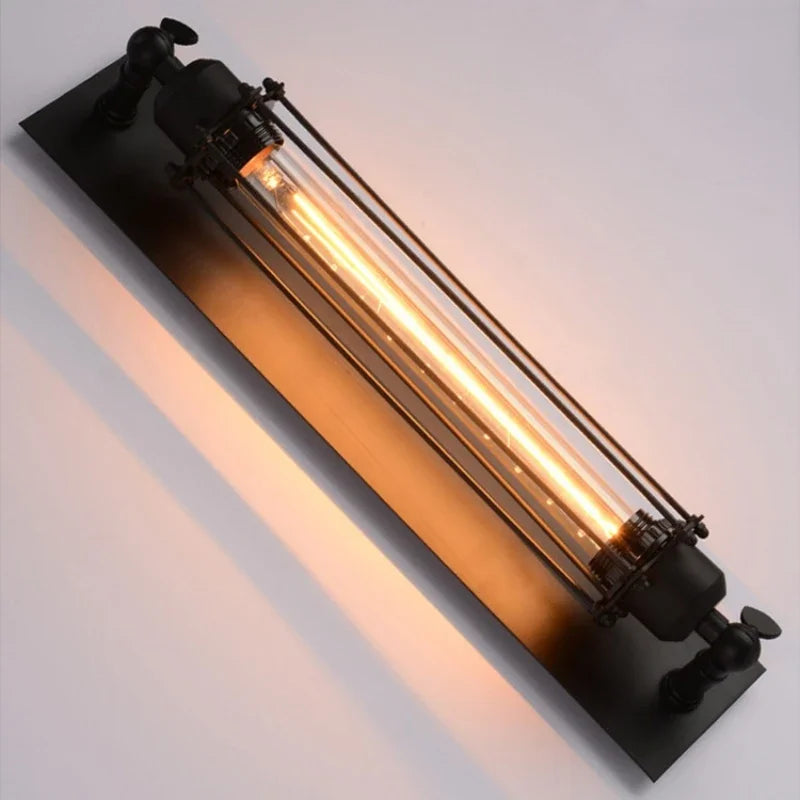 Lampe chevet design industriel noir
