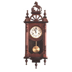 Grande pendule murale vintage mécanique cuivre noire