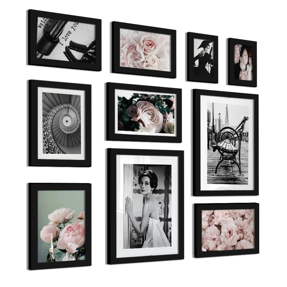 Cadre photo rectangle en bois couleur violet avec plexiglas