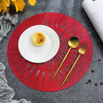 Set de table bleu fleur décoratif