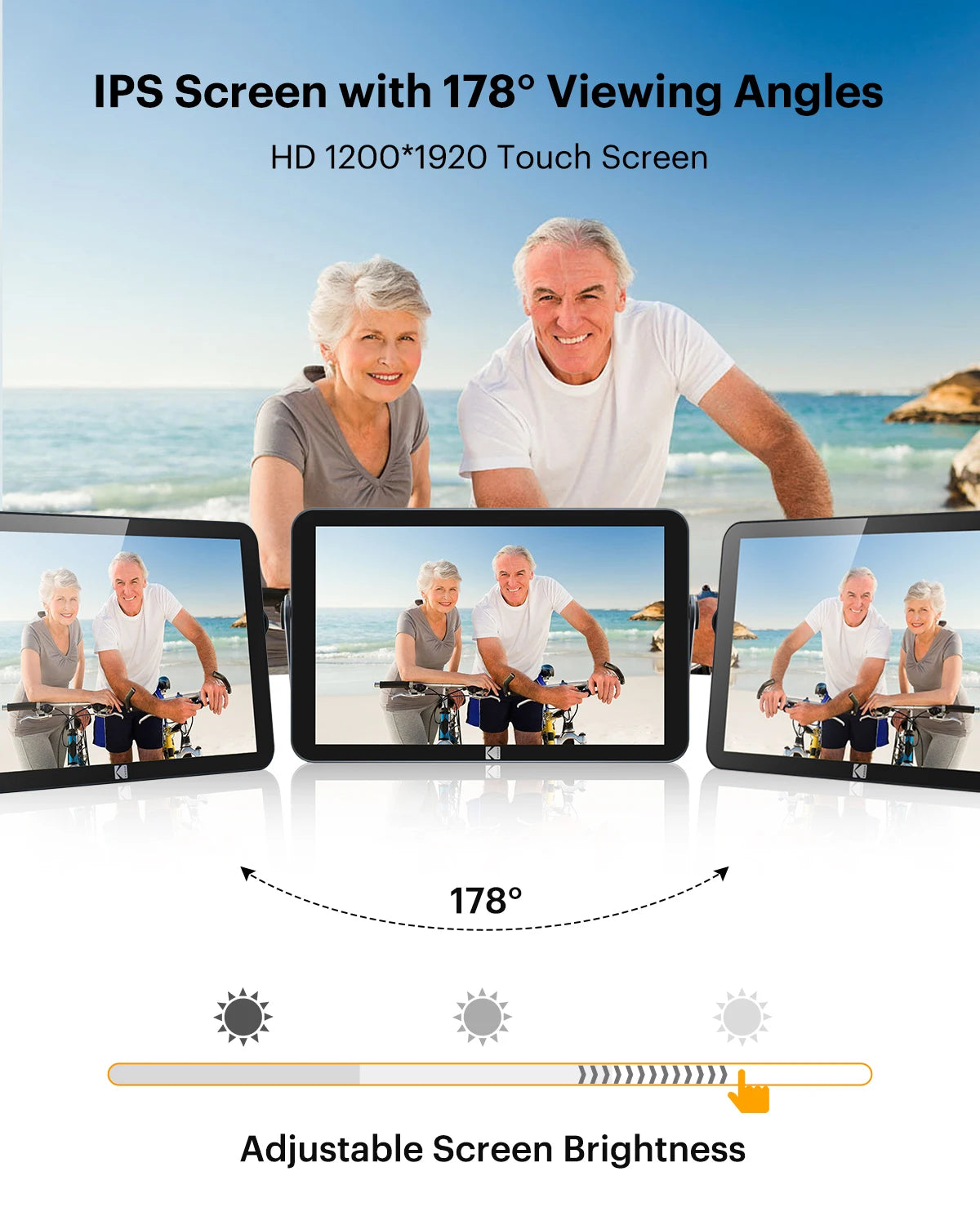 Cadre photo numérique avec câble USB et adaptateur