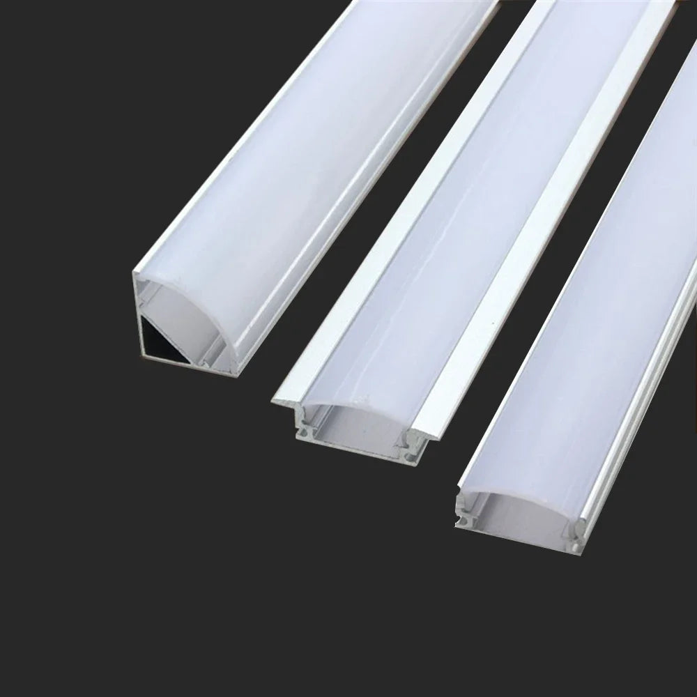 Profil aluminium en U pour bande LED couleur or
