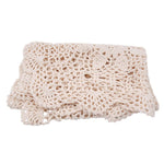 Napperon rectangulaire coton décoré de fleurs séchées
