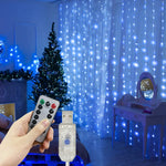 Détail des perles lumineuses et du fil d'argent de la guirlande