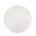 Miroir rond blanc simple et élégant sur fond blanc.