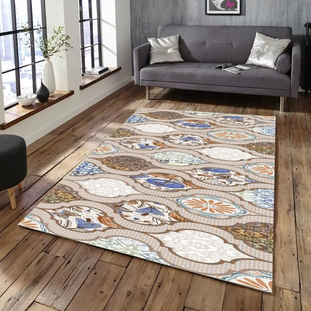 Tapis lavable dans une chambre à coucher élégante