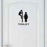 Sticker vinyle humoristique porte WC