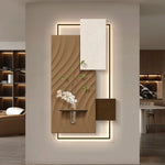 Lampe murale LED bois ambiance chaleureuse