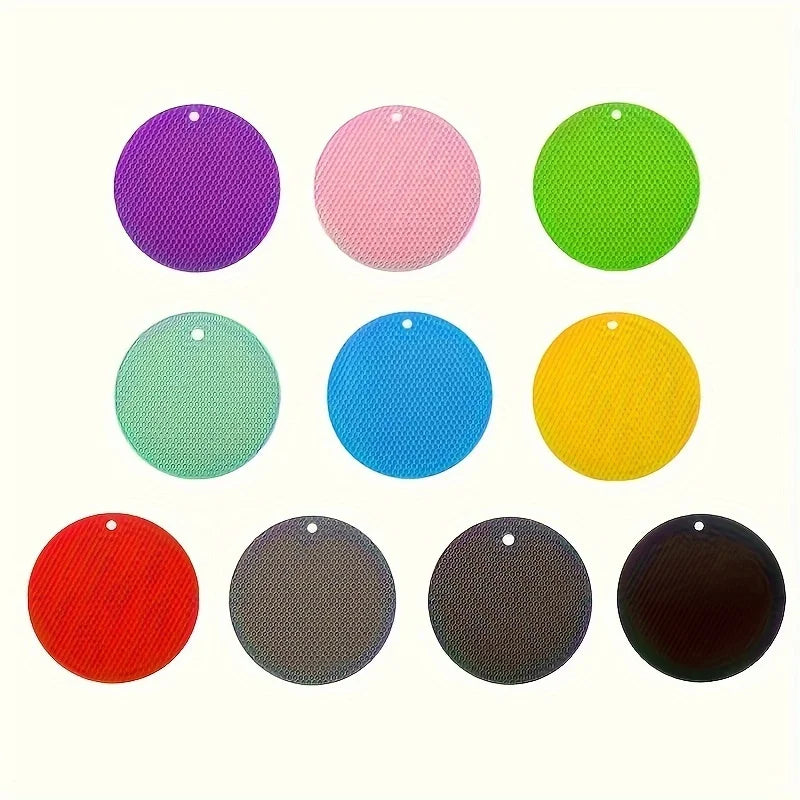 Dessous-de-plat silicone nid d'abeille vue de dessus