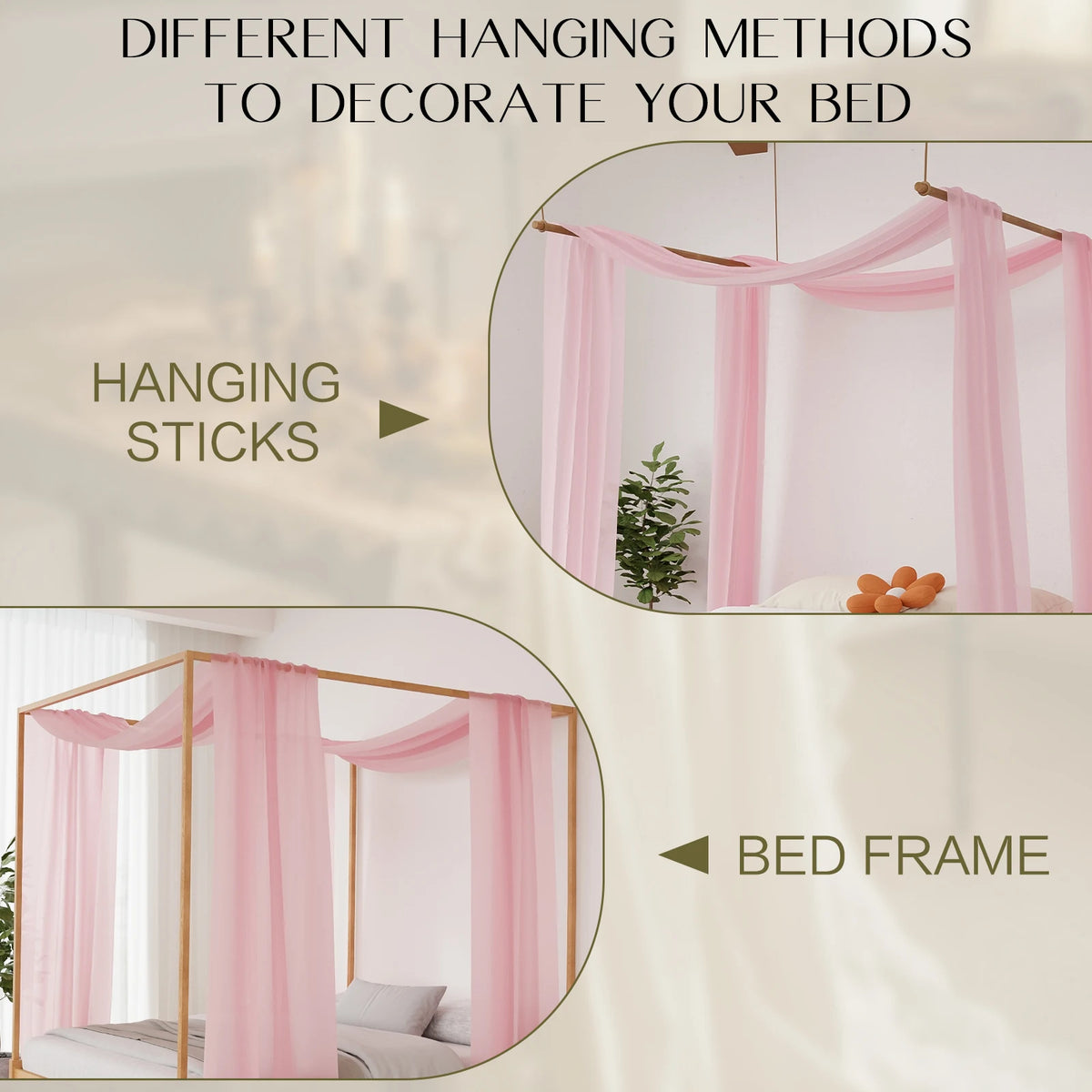 Écharpe de lit installée sur lit double