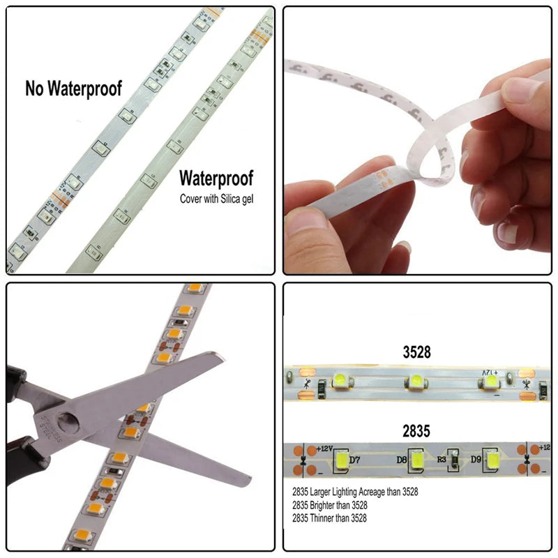 Bande lumineuse LED flexible 12V pour rétroéclairage TV