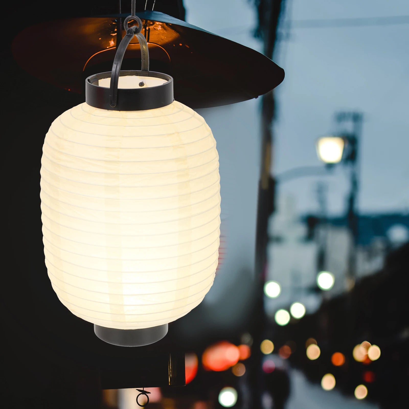 Lanterne japonaise jaune pliée pour rangement
