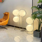 Lampadaire boule LED beige