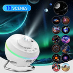 Projecteur d'étoiles rotatif 360° avec effet météore en fonctionnement