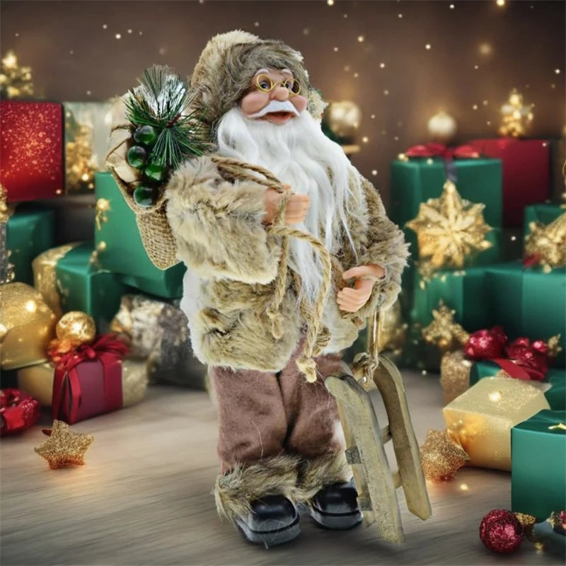 Figurine Père Noël plastique vue de face décoration festive