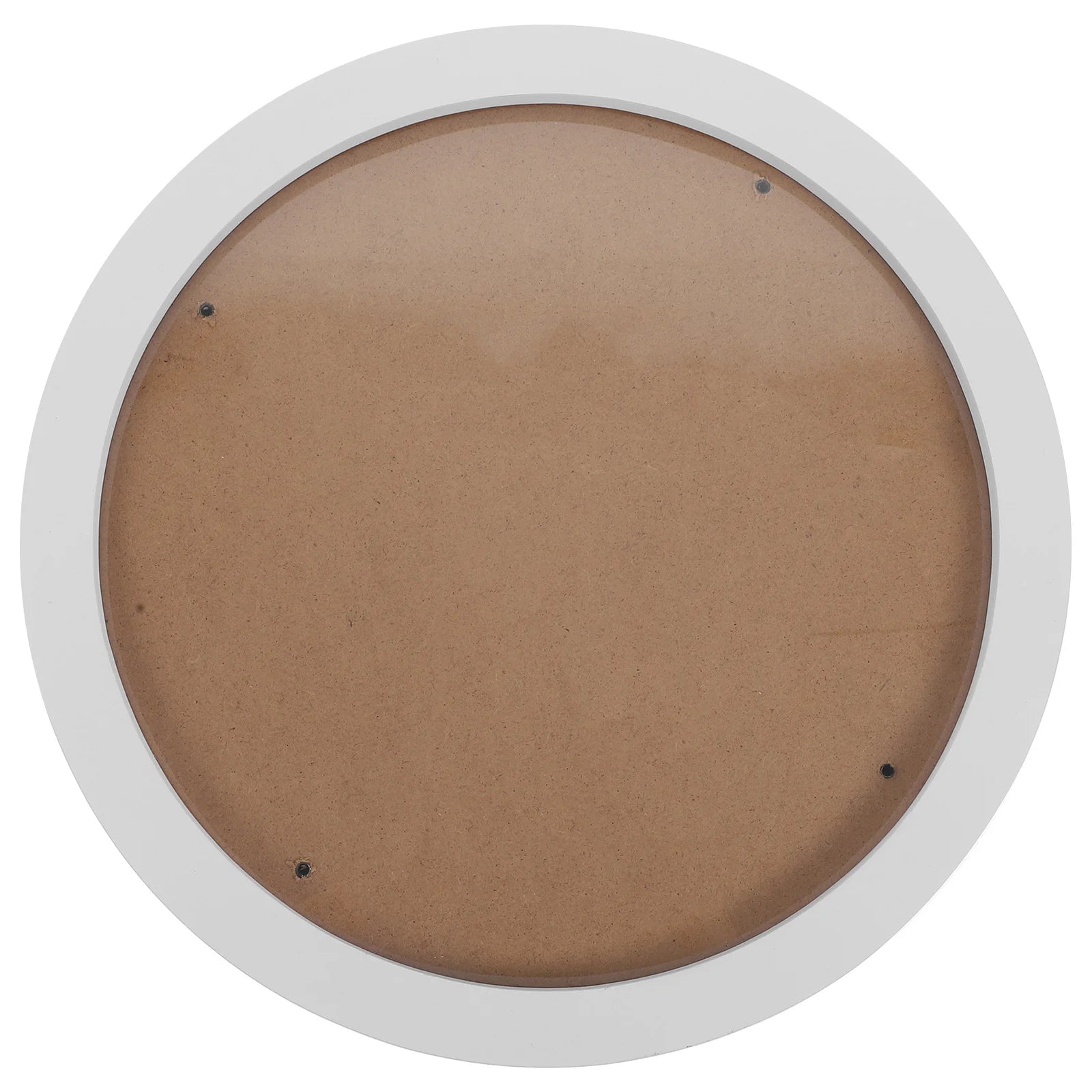 Cadre photo rond en bois blanc décoration murale nordique