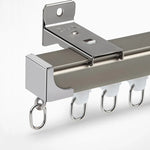 Rail de rideau coulissant muet épais en alliage d'aluminium blanc