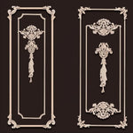 Détail de la sculpture sur applique murale en bois pour intérieur