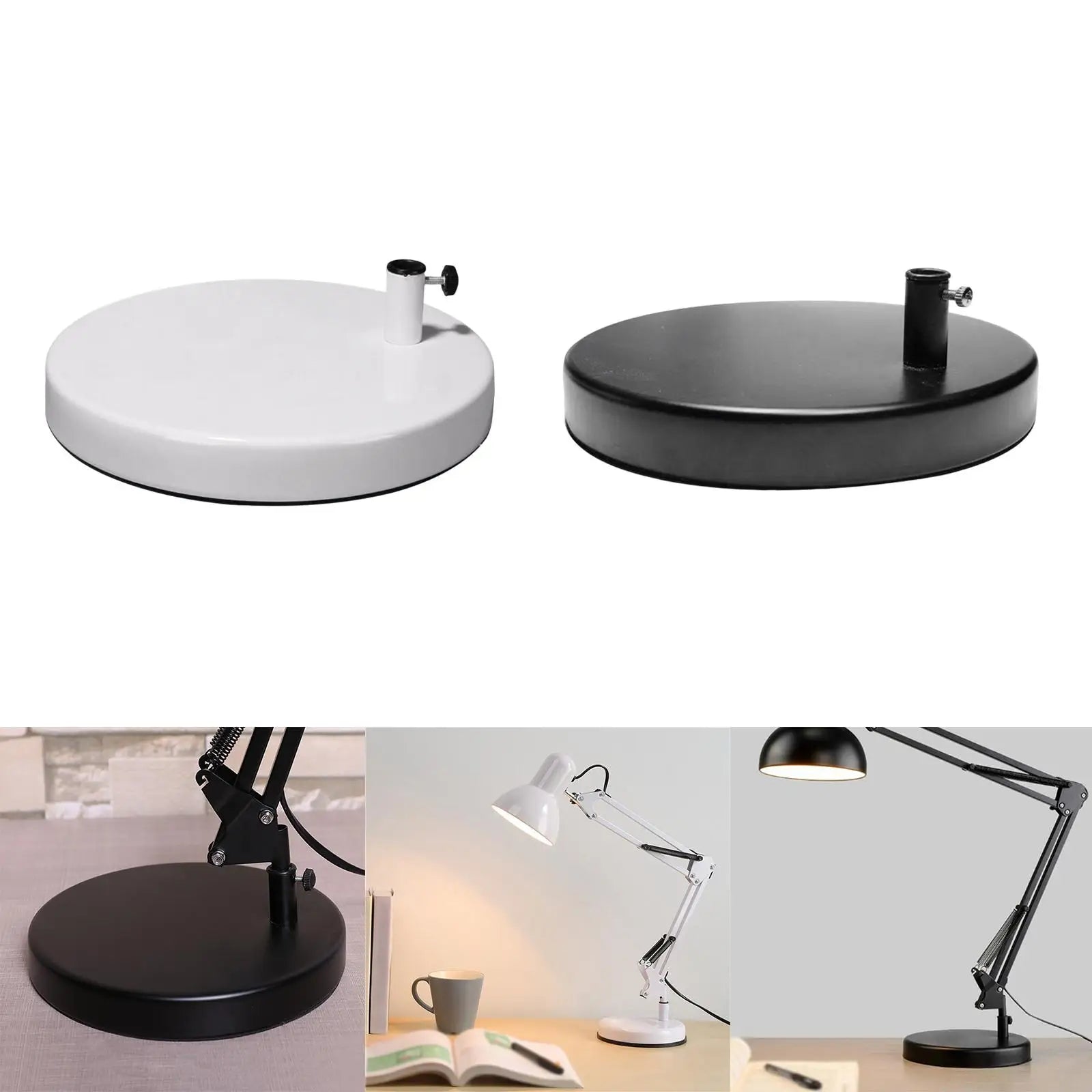 Base lestée pour lampe d'architecte - vue de dessus
