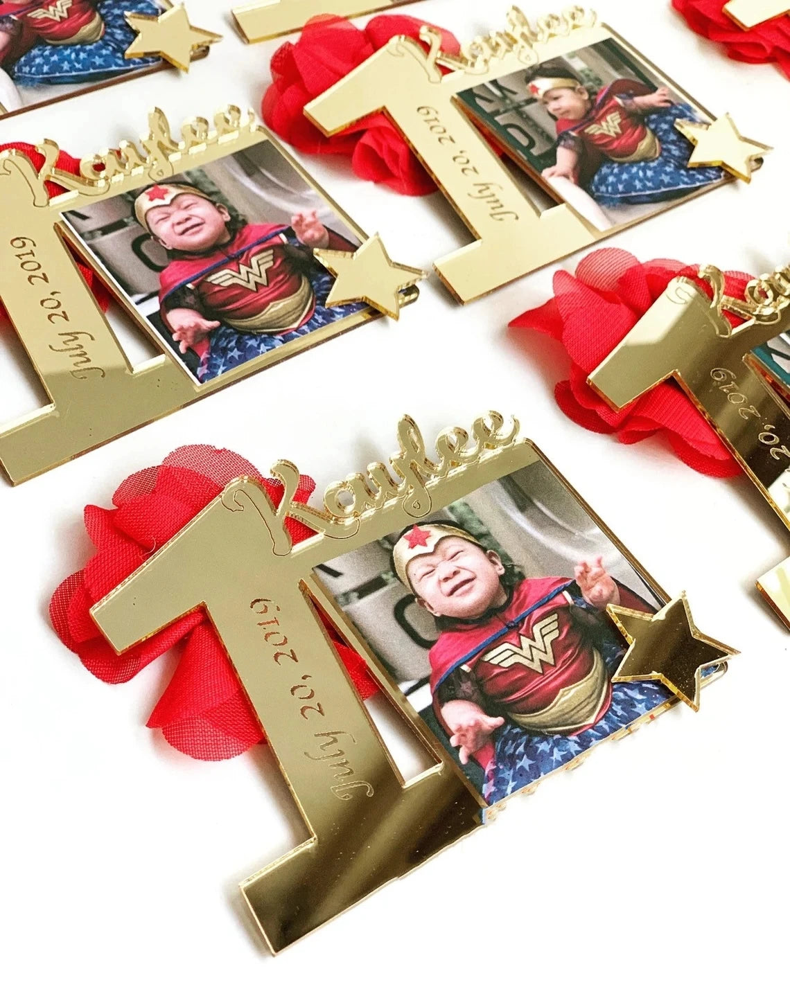 Lot de 10 cadres photo anniversaire acrylique