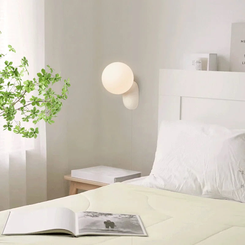 Applique murale LED minimaliste petit haricot noir