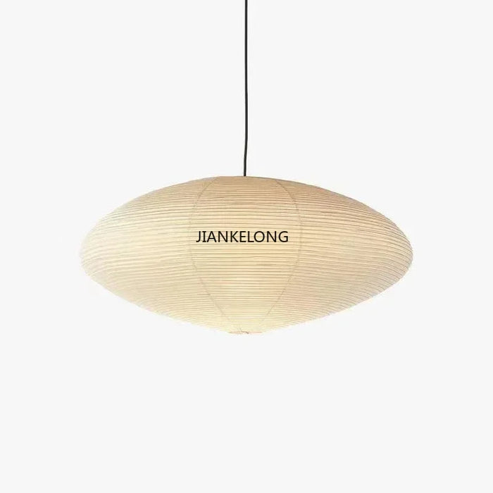 Luminaire suspension papier de riz design scandinave vue de dessus