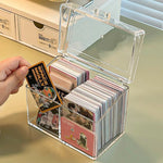 Boîte de rangement acrylique transparente pour cartes postales
