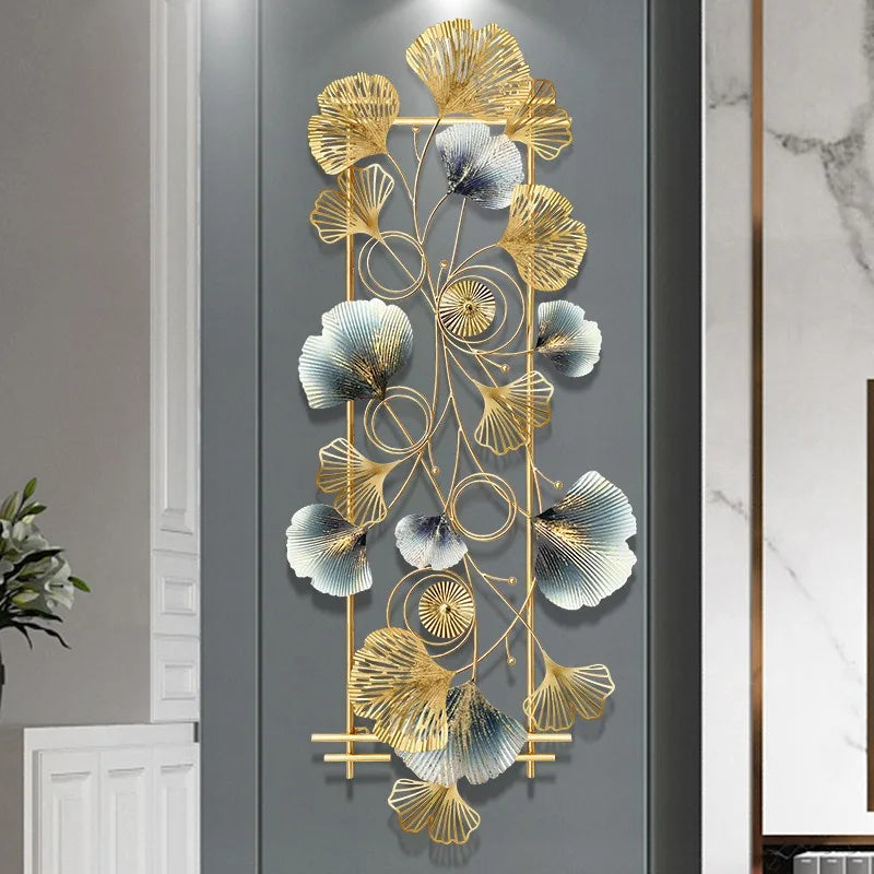 Détail de la feuille de Ginkgo en métal