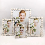 Cadre photo argent strass métallique pour décoration intérieure