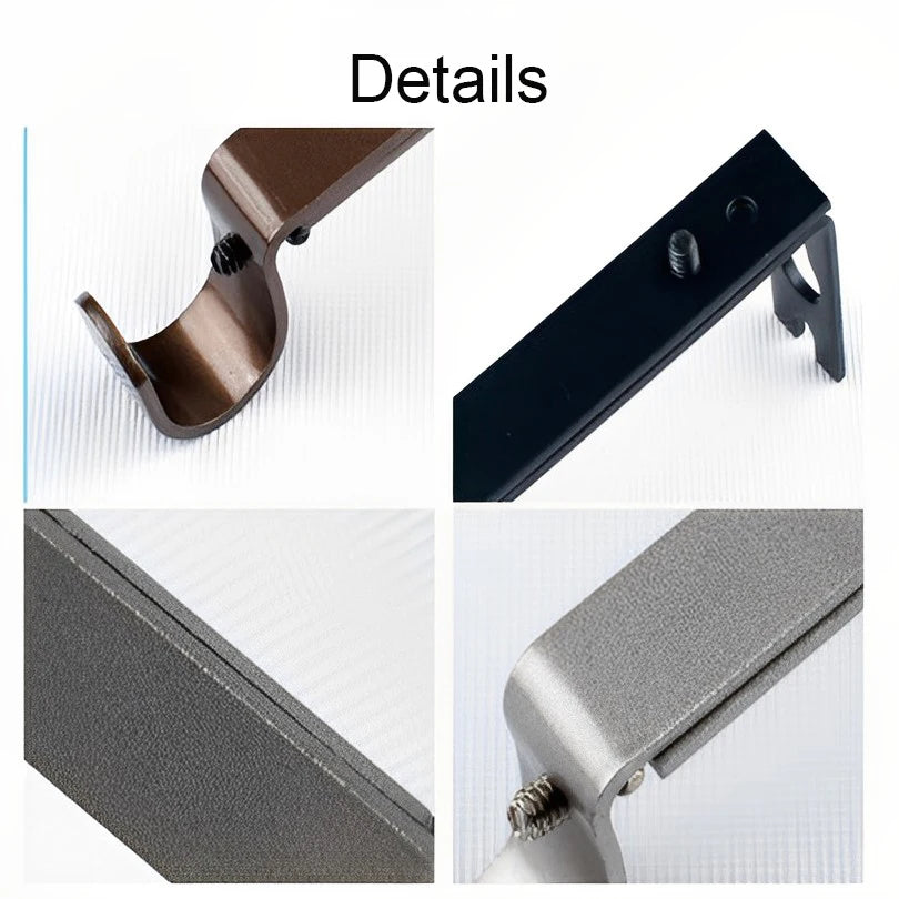 Lot de 2 supports de tringle à rideau en fer
