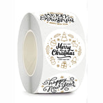 Autocollants ronds de Noël pour sceller cartes et paquets