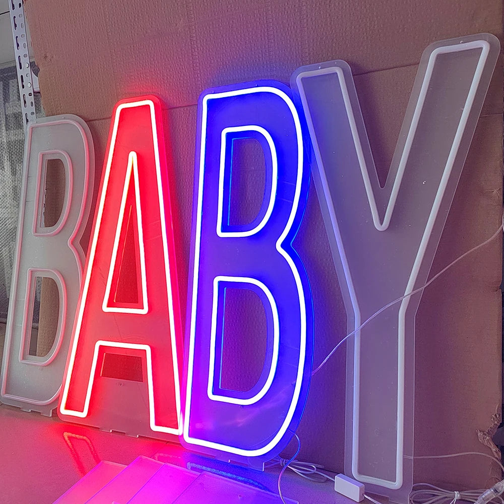Lettre lumineuse RVB multicolore fête