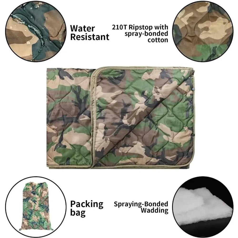 Housse de couette légère camouflage vert