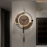Horloge murale LED blanche sur fond de télévision