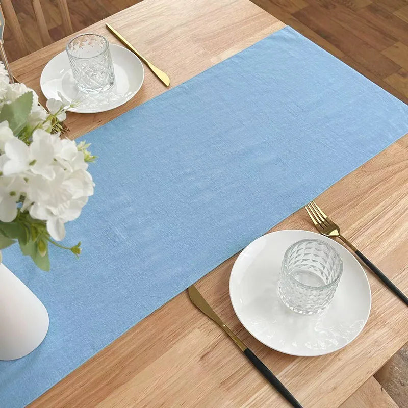 Vue rapprochée montrant la texture et la couleur du chemin de table